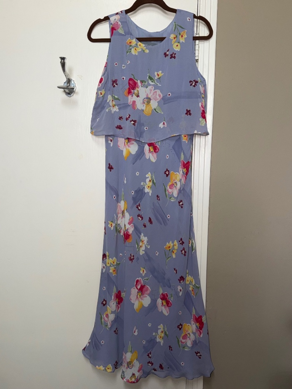 Carol Anderson California light purple floral dress size 8